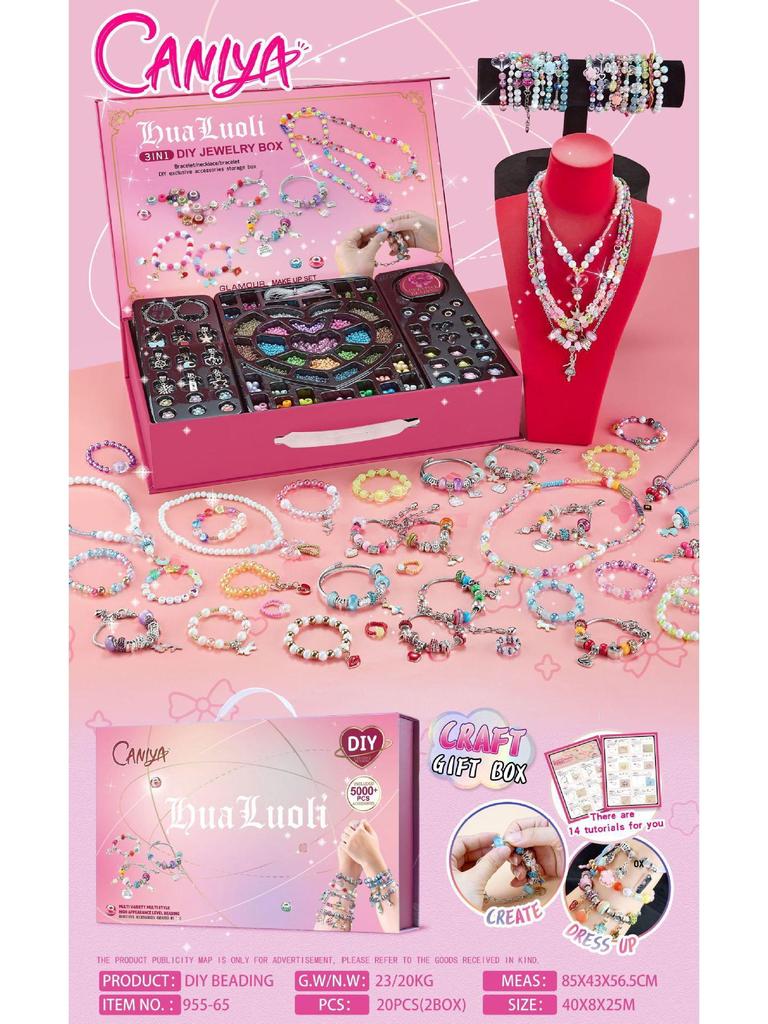 DIY Girls' Beaded Jewelry Gift Set: Handmade Bracelets & Necklaces
