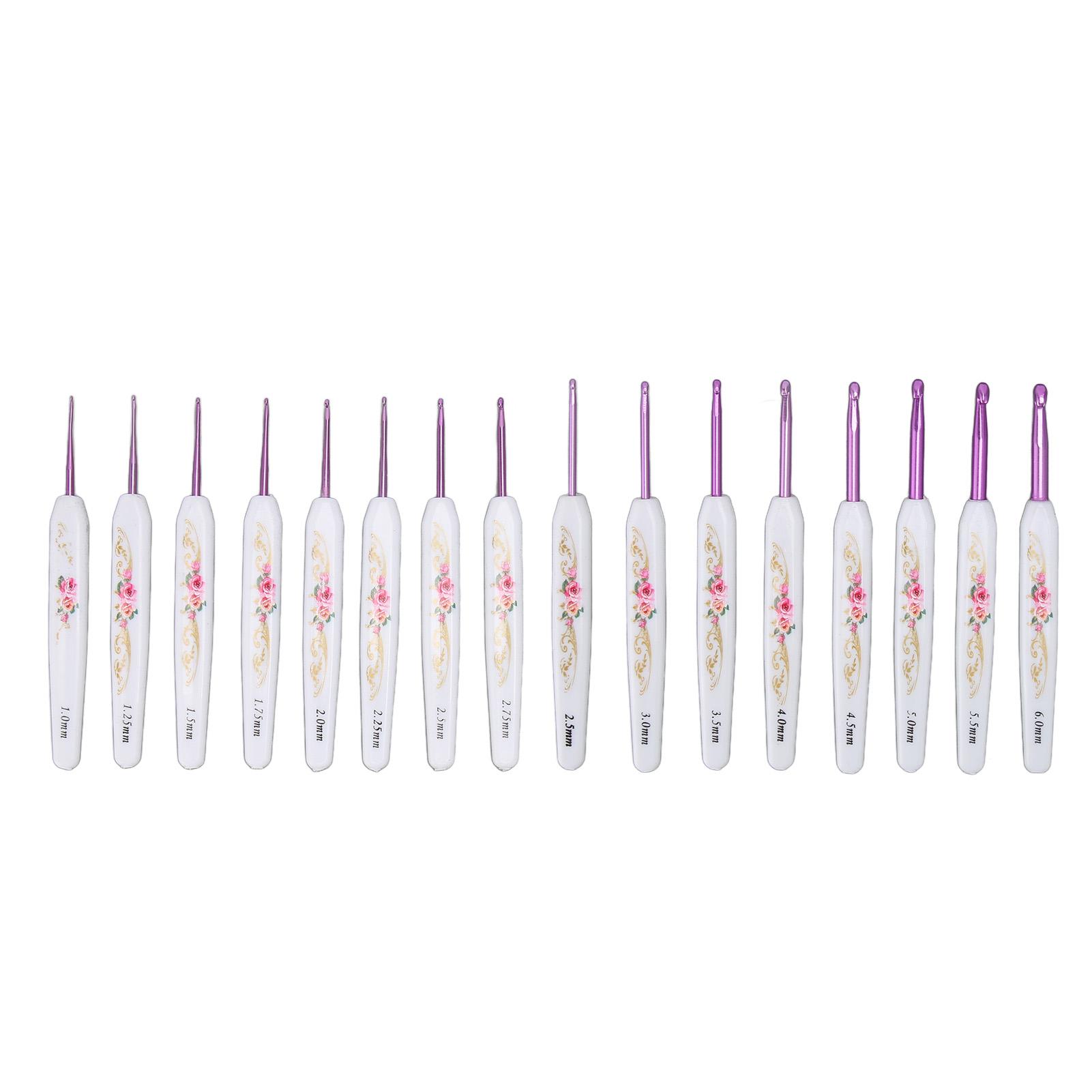 

Набор из 16 крючков для вязания крючком, эргономичный набор крючков для вязания, многоцелевые крючки для вязания крючком с чехлом для ручного вязания своими руками