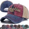 New Vintage Cotton Baseball Cap Distressed 1978 Embroidery Dad Hat Color Blocked Cap For Men Woman Streetwear Outdoor Caps