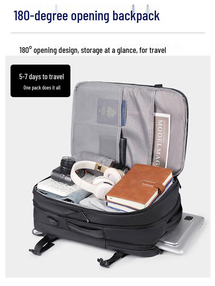 1-Piece Men's Large Capacity Travel Backpack: Business, Commute, Student, Computer, Shoulder Bag