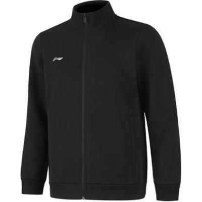 Li Ning Fashion Fitness Stand Collar Open Cardigan Sports Long Sleeve Hoodie Men Hoodies Black AWDUA75-1