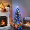 120cm Glasfaser-Weihnachtsbaum Künstlicher Weihnachtsbaum mit 16 LED-Lichtern in 3 Farben und PVC-Zweigen