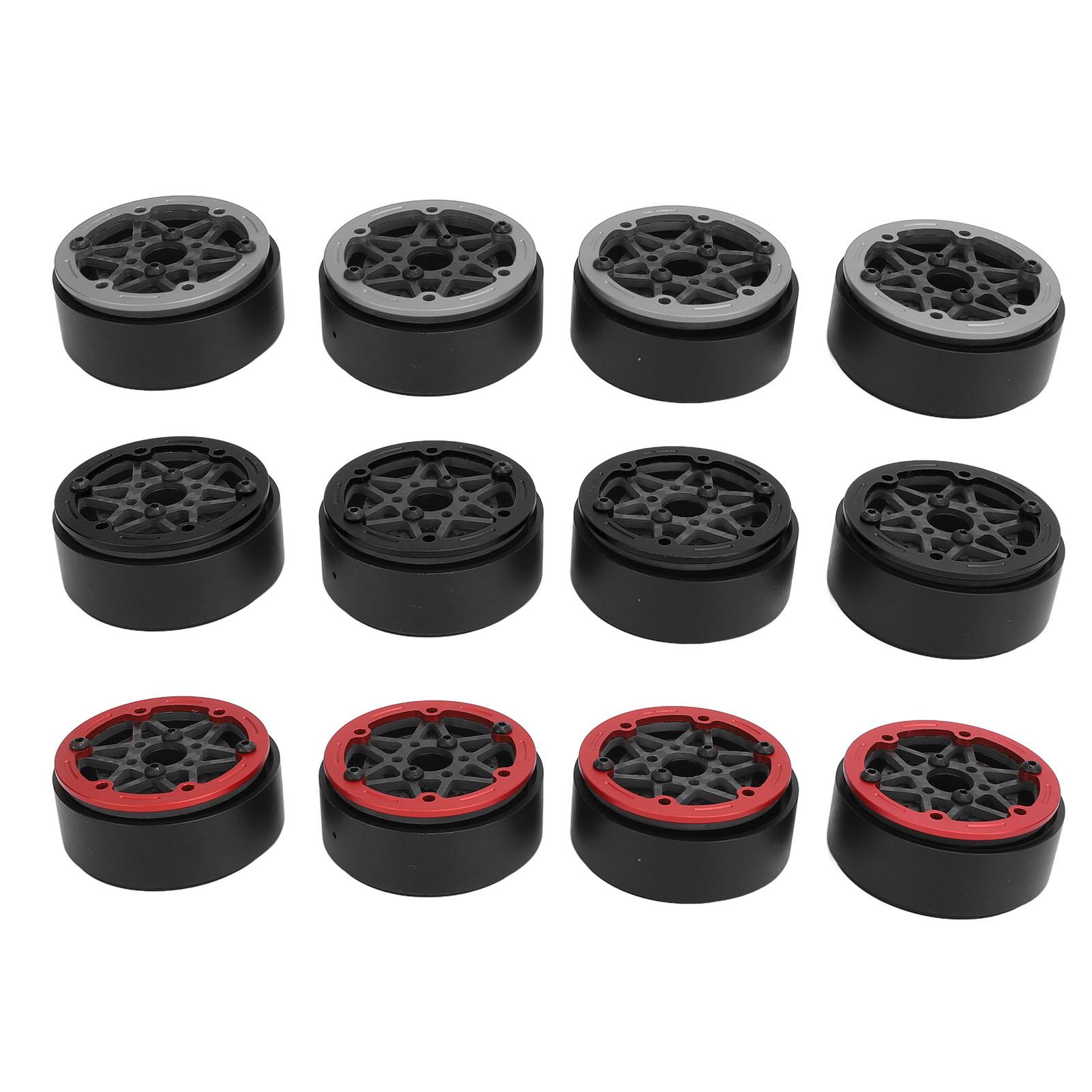 

Обід колеса Beadlock 1,9 дюйма з ущільненим вуглецевим волокном, шестикутна втулка Beadlock для колеса 1/10 RC Crawler, 4 шт. Grey