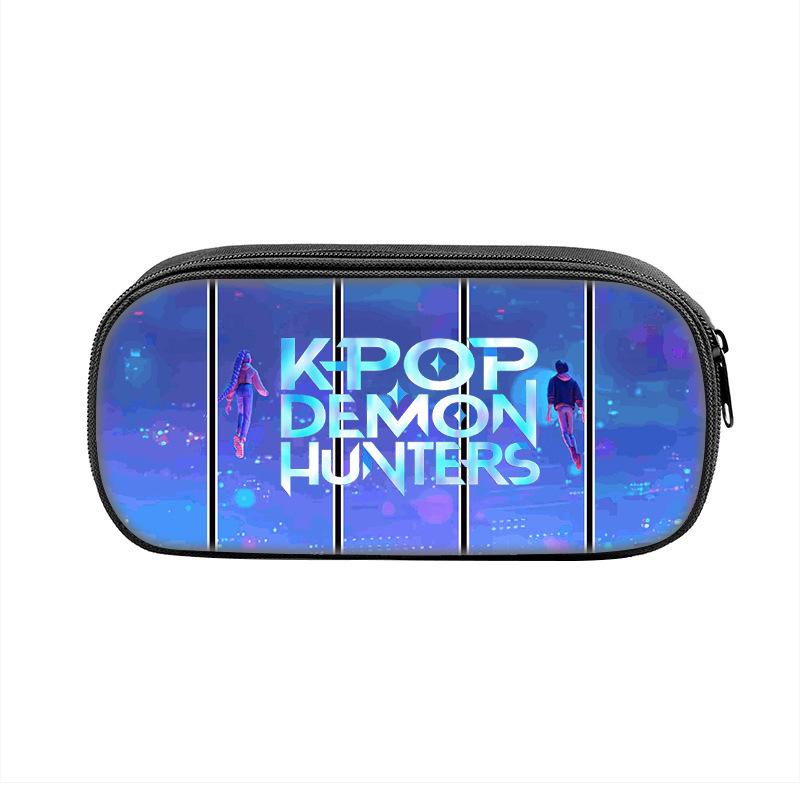 Demon Hunters Pencil Case KPop Demon Hunters Primary and Secondary School Children's Pencil Case Storage Bag CLE
