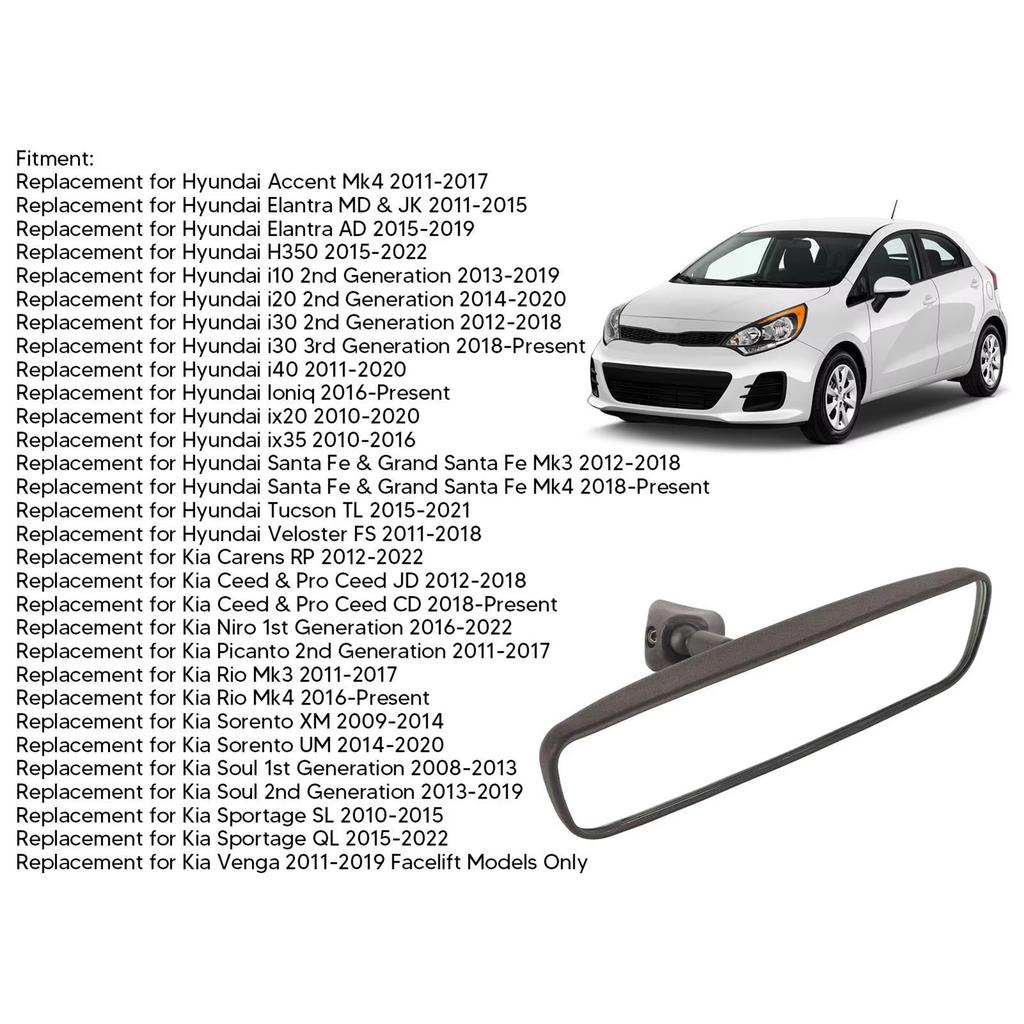 Replacement Car Inside Inner Center Rear View Mirror 85101 3X100 for Hyundai Accent For Tucson for Kia Forte Rio Interior Mirrors6