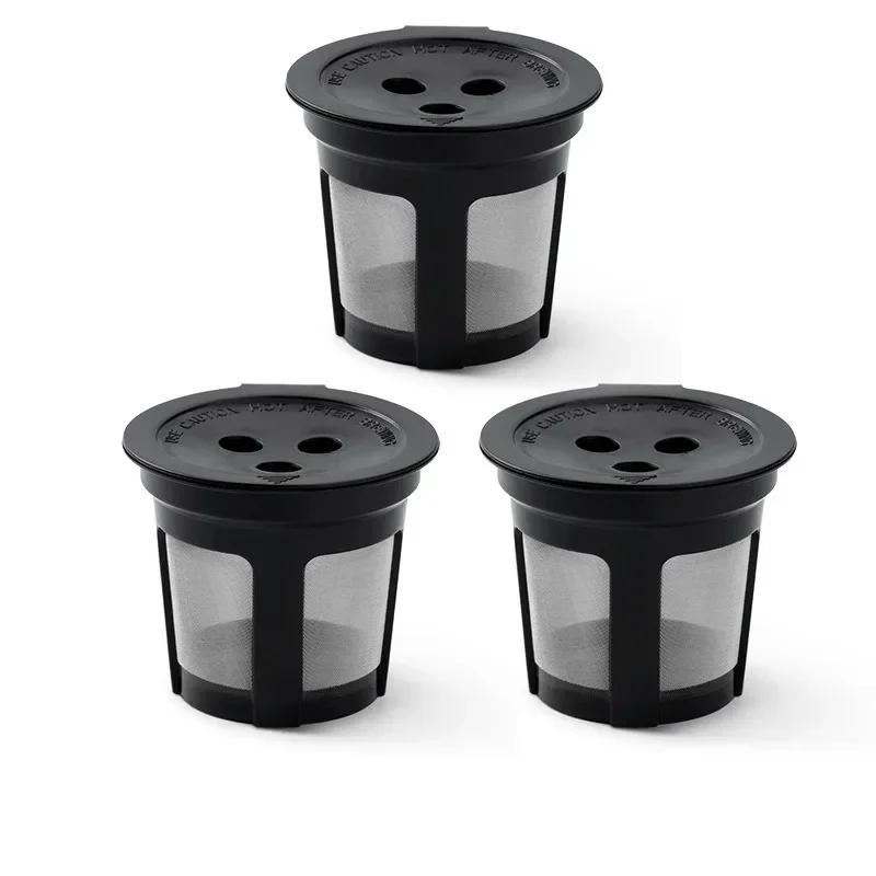 1-10Pcs Reusable Coffee Filter Cup Stainless Steel Filter Mesh Three Holes Coffee K-cups for Ninja CFP201/CFP301 Coffee Makers