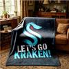 Go Team Kraken! Throws Blanket Flannel Blankets Plush for Couch Bed Gifts for Men Women Travel picnic blanket Christmas fan gifts