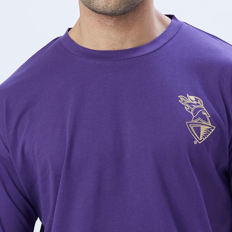 

Playr X Kkr Iconic Tee - MenS Half Sleeve Regular Fit T-Shirt, Comfortable Sportswear For Match, Training & Casual Wear, 0 фіолетовий