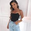 Sleeveless Off Shoulder Crop Tops Fashion Sexy Corset Vest Fluorescent Pink Women Bustiers Tops Edgy Clothes Y2k Top Clothing