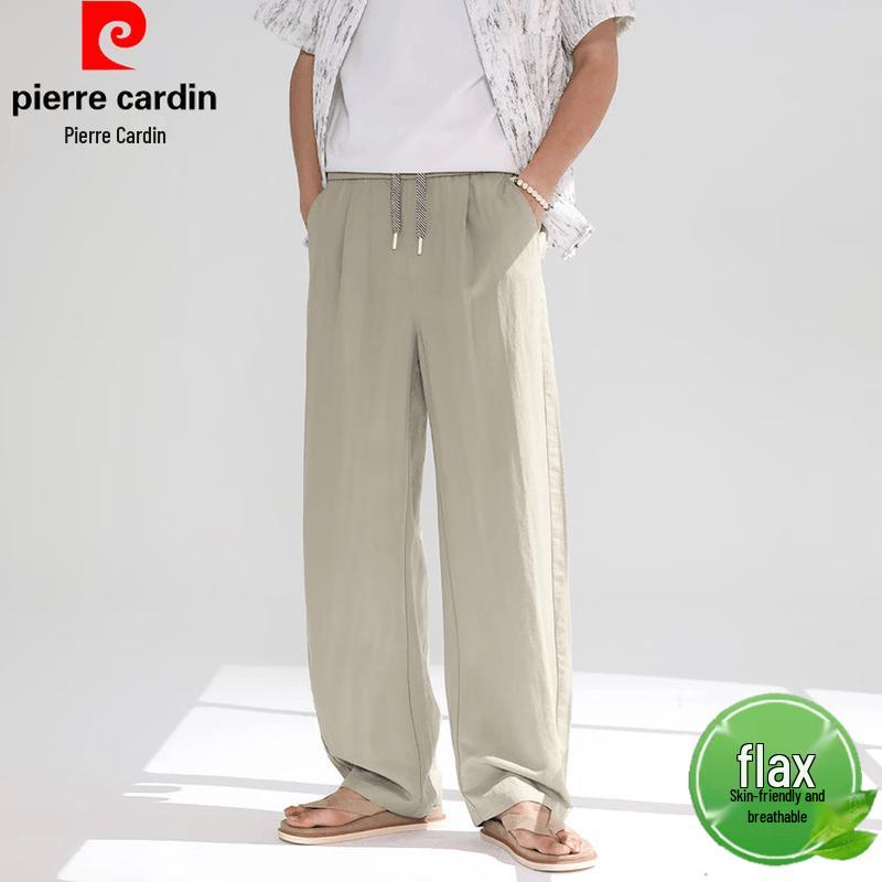 Pierre Cardin Men s Breathable Linen Blend Straight Casual Pants XL