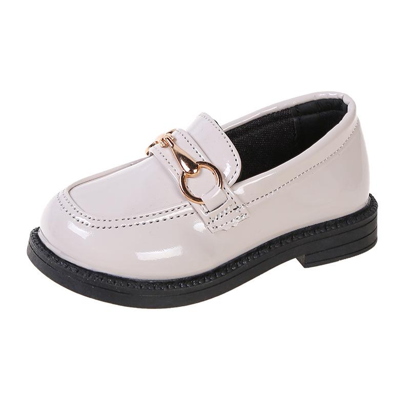 Girls' Trendy Retro Leather Princess Shoes with Soft Non-Slip Soles