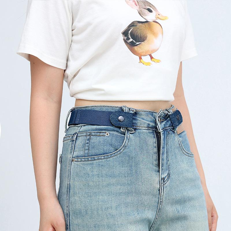 Lazy Belt Invisible and Traceless Belt for Men and Women Elastic Elastic Students Military Training Jeans Belt Waistband Closure Tool