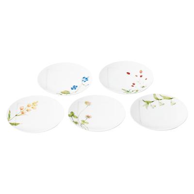 Noritake Plates of No To Microwave and Dishwasher Fine (Set 5) 15.5cm "Azuma Michi" (Road Azuma) Safe, Porcelain, F9931A/1654-15