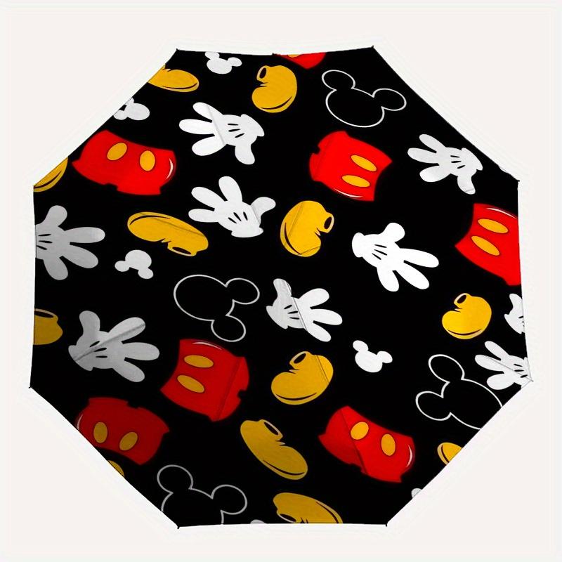 Disney Mickey Mouse Themed automatic opening and closing folding umbrella, portable - durable, 8-rib umbrella frame, very suitable for busin