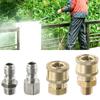Spare Adapter Quick Connector 1/4" Male Fitting 4pcs Copper Gold High Pressure Washer Quick Release Replacement Accessories