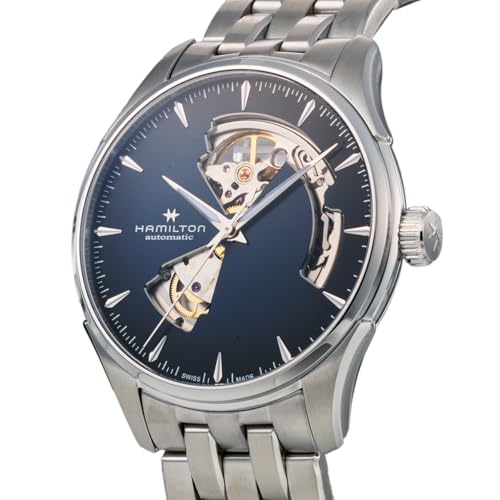 Hamilton Jazzmaster Watch, Blue Dial, Automatic, 10 ATM Water Resistance, Sapphire Crystal, 40mm, H32675140, Men's, Silver