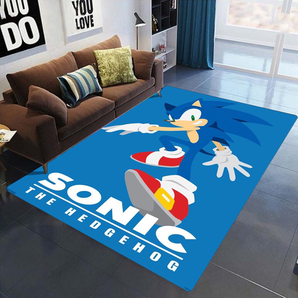 

3D S-Sonic Игровой ковер для киберспортивной комнаты Яркий принт Декор для гостиной Напольный коврик Декор для детской комнаты Идея подарка для геймера 50X80CM