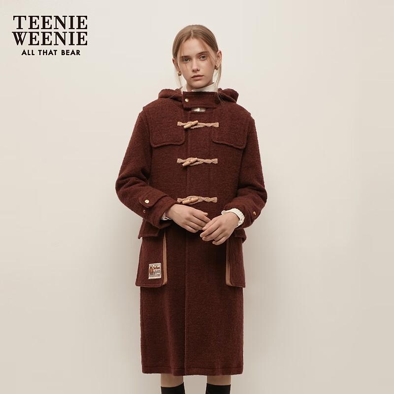 

Teenie Weenie Women s Winter Boucle Wool Blend Hooded Toggle Coat 160/S