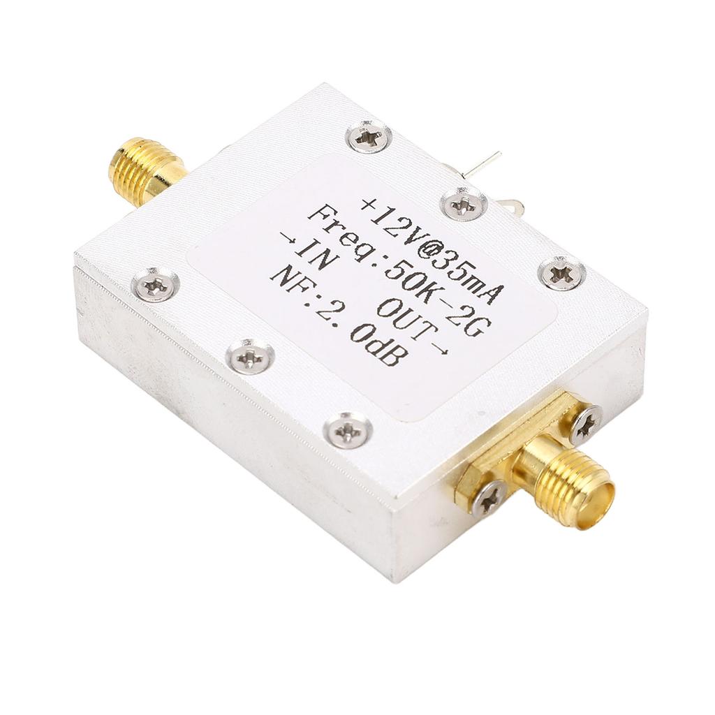 Broadband Amplifier 50K‑2GHZ LNA Amplifier Low Noise 31dB High Gain DC 9‑15V Accessory