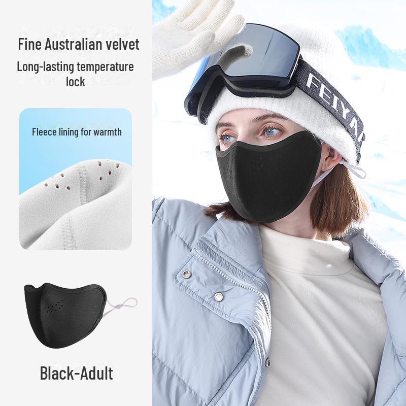 Winter Windproof Eye Protection Mask for Women - Australian Velvet Warm, Double-Sided, Ideal for Outdoor Cycling [Free Shipping for One Piece]
