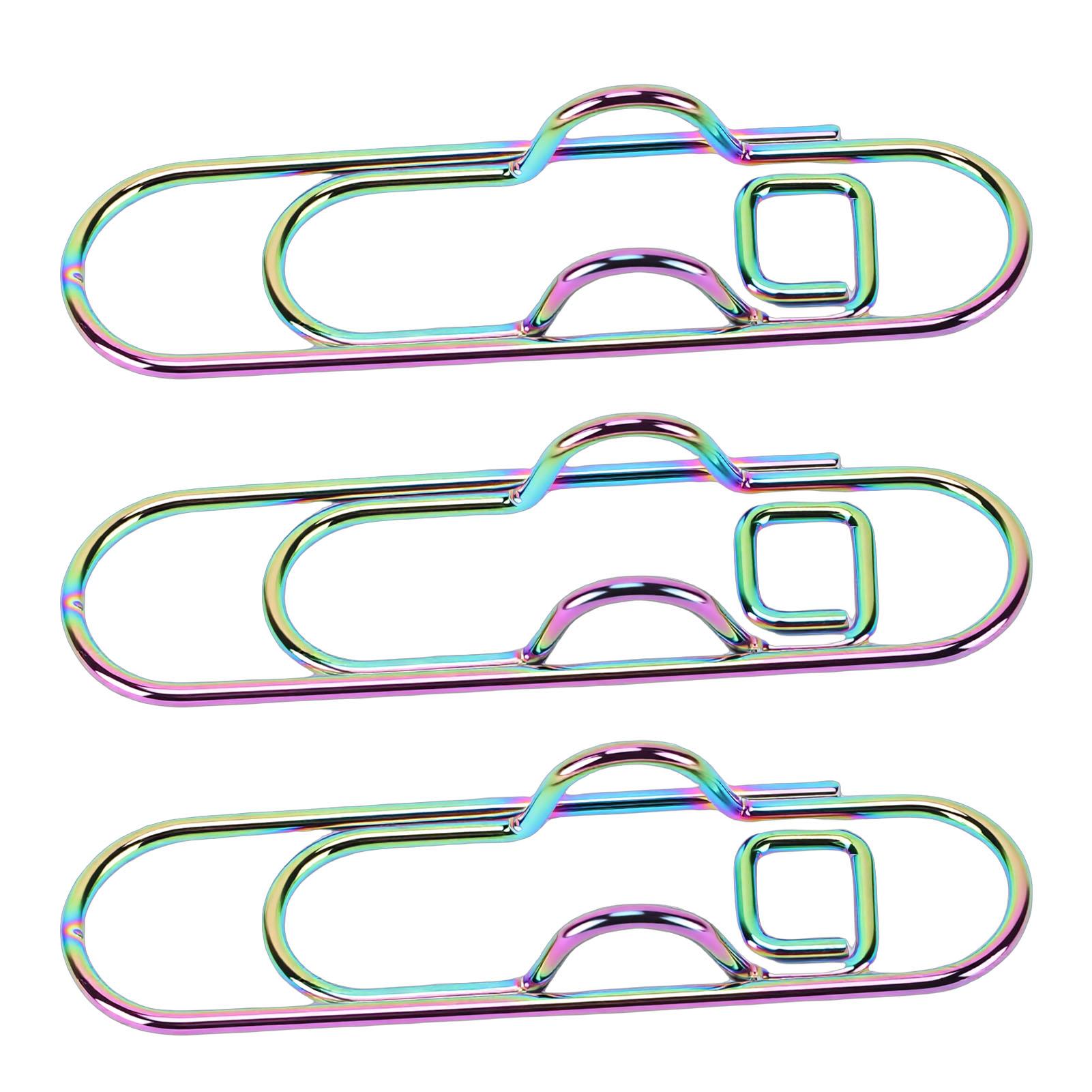 

20 Pcs Metal Pen Clip Colorful Stainless Steel Paperclip Pen Holder Notebook Pencil Clip for Office School