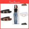 Fashion-forward Women's 2024 Timeless Simple Belt In Black Coffee And White Colors
