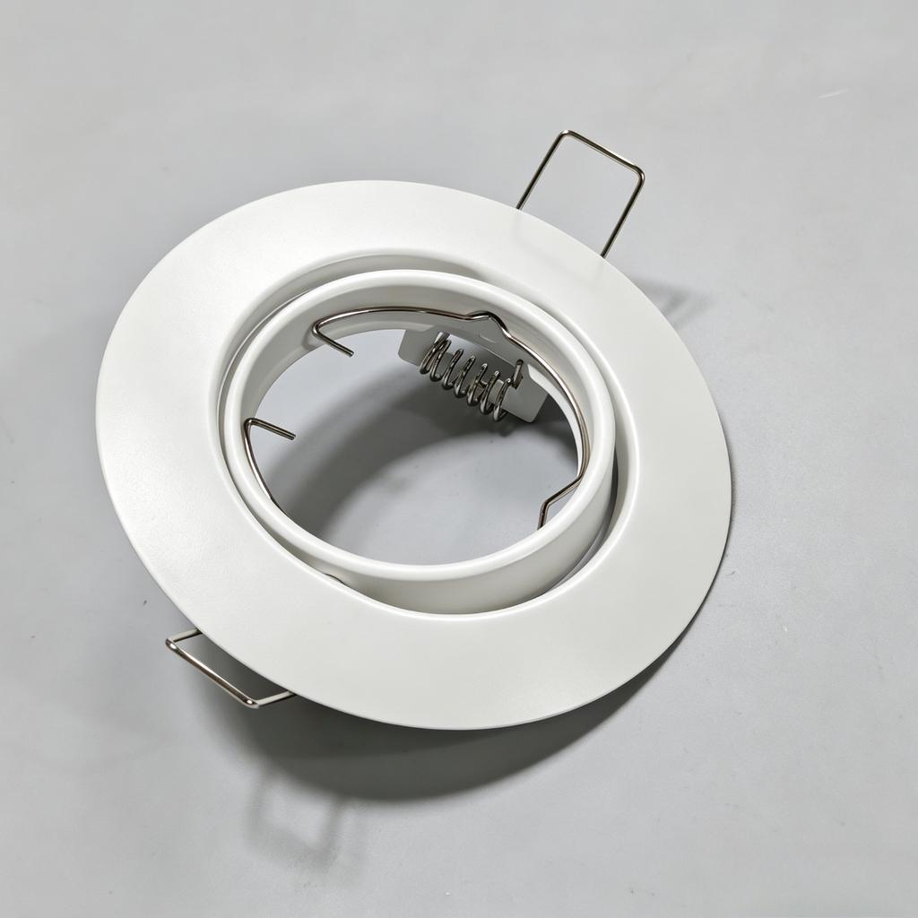 1/10PCS GU10 Round Recessed Spotlights White Downlight Light Mounting Frame with Lamp Holder for MR16 Ceiling Lights Spotlight