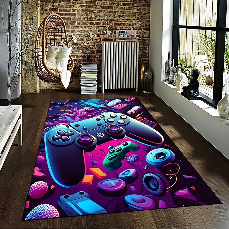 Gaming Controller Artwork Carpet suitable as a non-slip mat for the living room or bedroom sofa