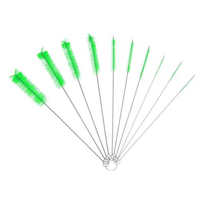 PATIKIL Long Strobe Rashi 10" Set of 10 Nylon Pipe Tube Cleaners, Green
