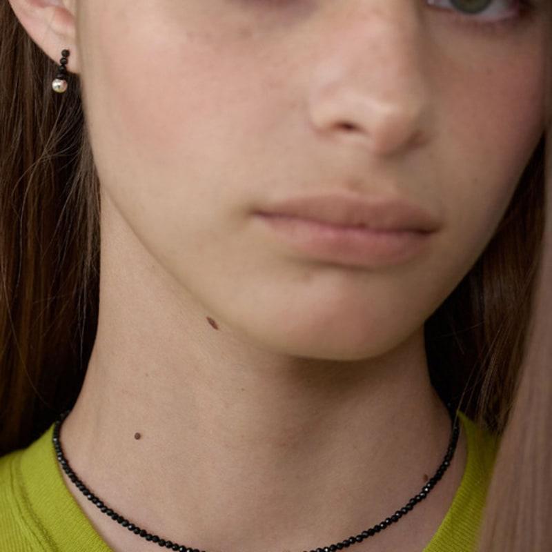 LOVE ME MONSTER Onyx & Ball Necklace (L253MNK040)