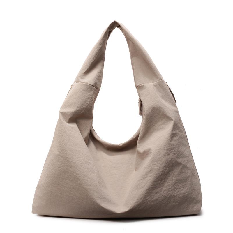 Casual canvas bag Korean lazy style underarm bag 2025 new large-capacity nylon cloth tote bag shoulder bag