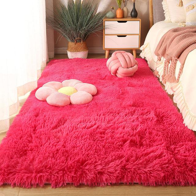 Carpet Fluffy Bedroom Carpet Teen Door Mat Nordic Style Soft Large Size Kid Floor Cushions Living Room Carpets Home Decoration