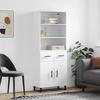Vidaxl Display Cabinet, White, 69.5X34X180 Cm, Wood-Based Material