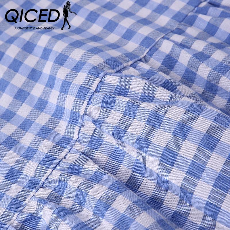 QICED Women's Fashion Summer Spring Short Sleeve O-Neck Casual Dresses