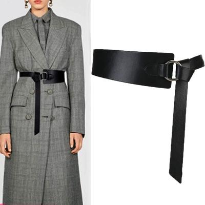 New Wide Leather Corset Belt Female Tie Thin Red Black Bow Leisure Belts for Lady Wedding Dress Waistband Women's Belts