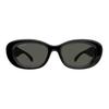 Gucci Logo Design Plastic Injection Oval Frame Sunglasses Women's Black