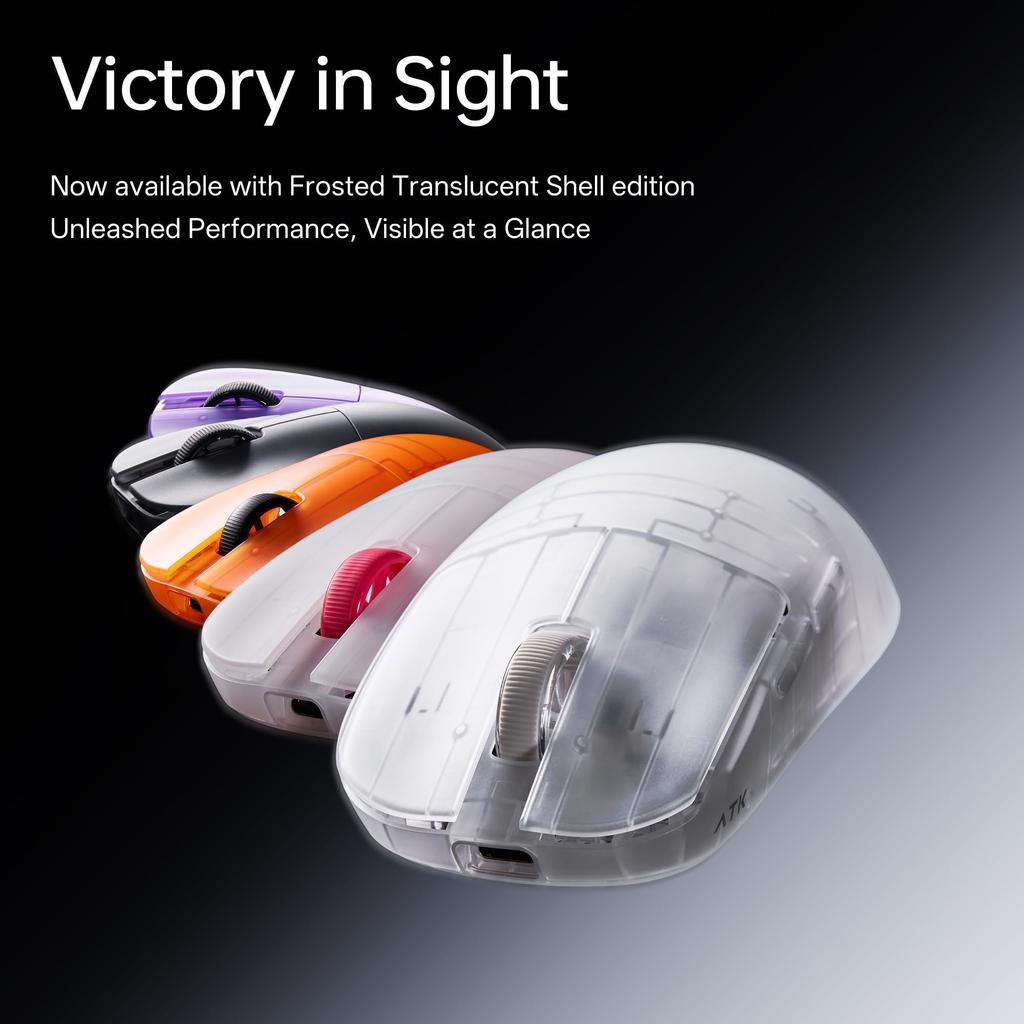 Japanese ATK Blazing Sky ZERO Black Gaming Mouse with PAW3950 Ultra Nordic 8k Polling Lightweight [Authorized Distributor] Sensor, 54L15, Rate, 39g,