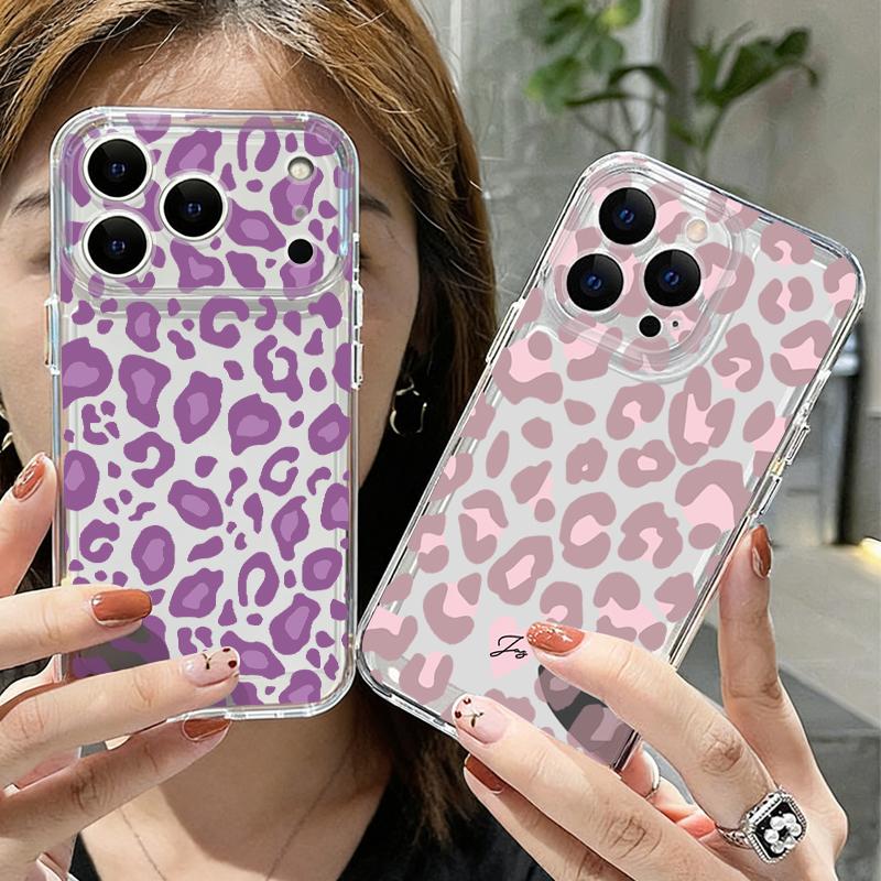 Colorful Leopard Print Phone Case For iPhone 17 Pro Max Coque iPhone 16 15 14 13 12 Pro Max 11 Clear TPU Silicone Soft Cover