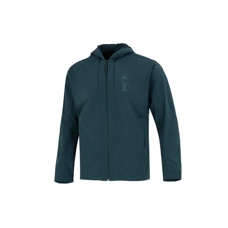 Men s adidas Wj Mh Wv Wb Solid Color Athleisure Casual Sports Hooded Jacket Military Green HM2949 M