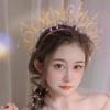 Gothic Lolita Angel Halo Headpiece Queen Anna Sun Goddess Crown Tiara Headband Baroque Hair Accessories Hanfu Hair Ornament