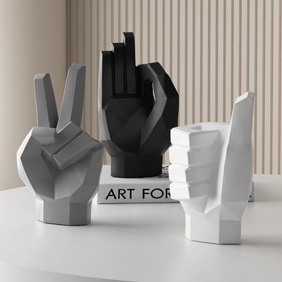 Modern High-End Abstract Hand Gesture Art Ornament for Home, Office, or Wine Cabinet
