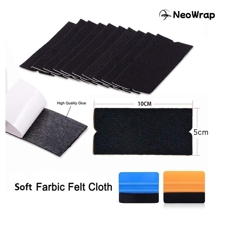 40Pcs/20Pcs Squeegee Felt Cloth for Vinyl Film Scraper Car Wrap Tools Fabric Felt for Spatula 4" Card Squeegee Felt Replacement