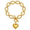 18K Gold Plated Stainless Steel Love Pendant Bracelet Fashion Ot Buckle Versatile Bracelet Women'S Accessories Br-2631