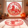 20Pcs 2026 Year of Horse Window Sticker Static Cling Sticker Traditional Paper Cut PVC Window Clings Festival Decoration