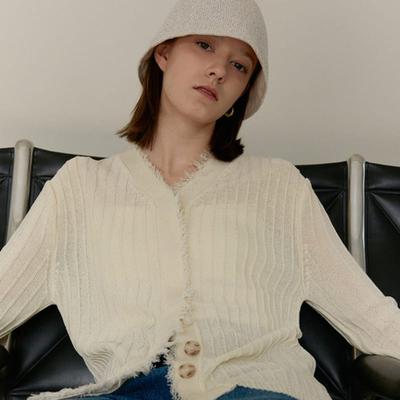 MOHAN TWS SIGNATURE BAUMWOLLE BUCKET HAT IVORY