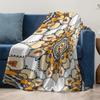 Boho Mandala Print Blanket Soft Fleece Throw Blanket for Sofa Bed Living Room Bedroom Decoration Gift