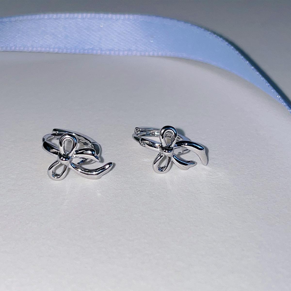 

Mori универсальные серьги-бантики женские легкие роскошные элегантные летние серьги простые, маленькие и изысканные новые серьги copper