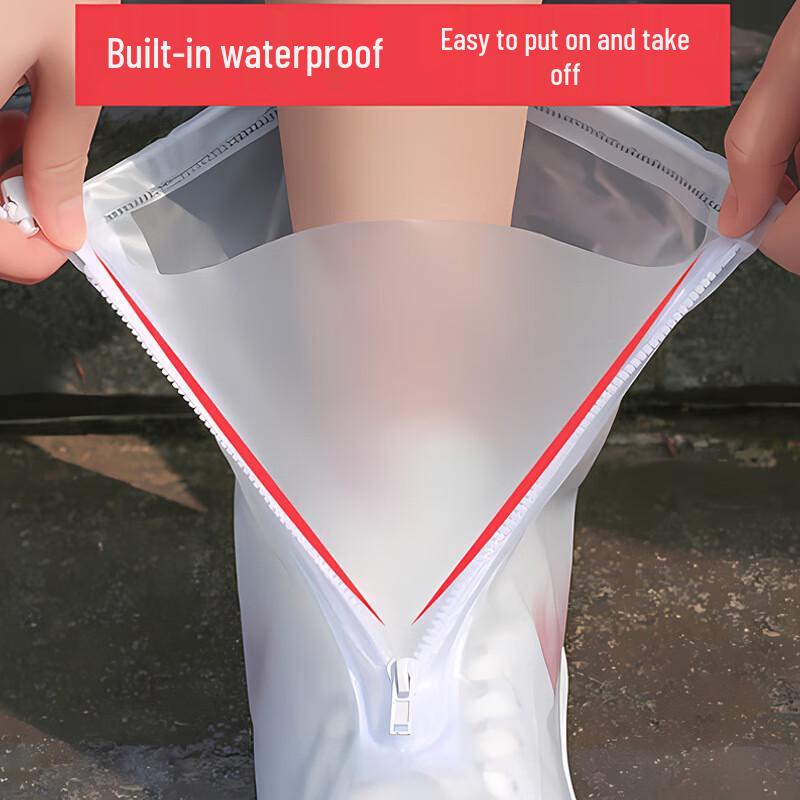 Unisex Waterproof PVC Zipper Rain Shoe Covers