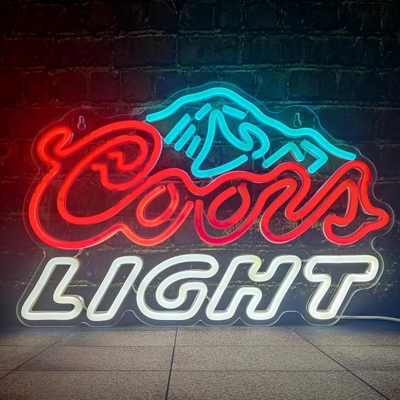 Crs Light Beer Neon Sign for Bar, Man Cave, Garage, Beer Neon LED Light for Home Bar Wall Decor, Art Decoration USB Powered With Switch, Sign,