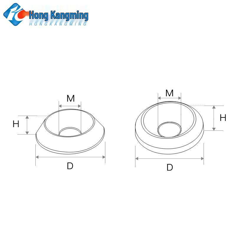 Colored Aluminum Alloy Countersunk Fish Eye Washers - M6/M8/M10